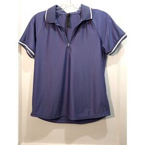 Mondetta Women's Golf Shirt Collared Short Sleeve 1/4 Zipper